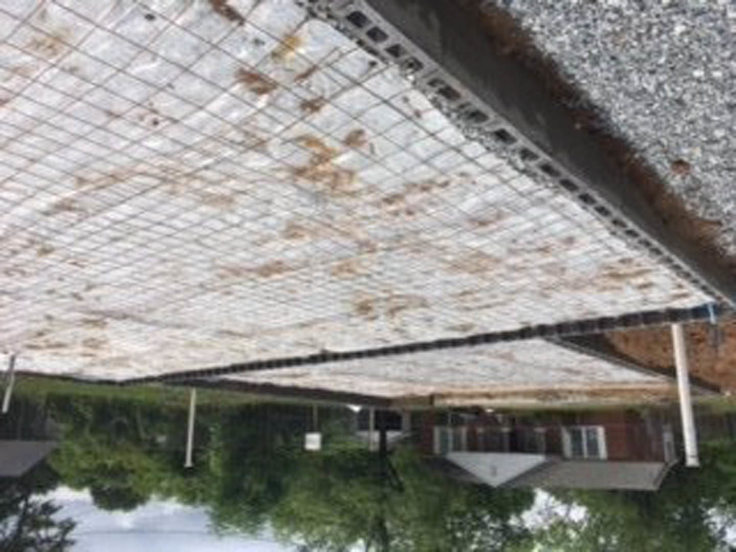 Two-story house with composite siding and dark roof, surrounded by snow-covered yard, mature trees, and wooden fence.